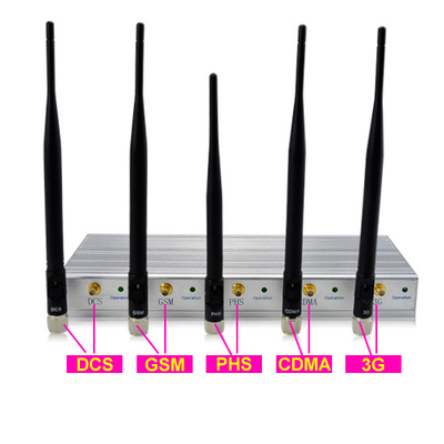 مسدود کننده گیرنده تلفن از راه دور کنترل شده 5 باند CDMA GSM DCS PCS 3G 10 وات