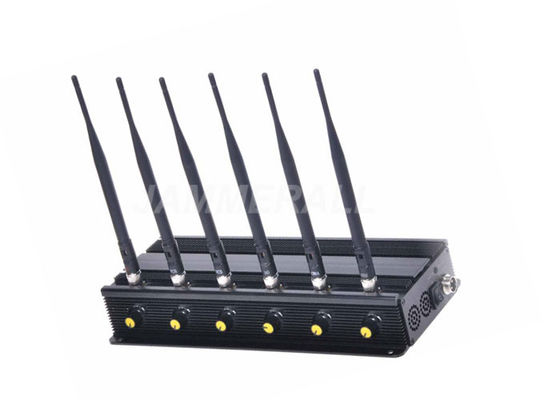 کیفیت  6 Band Desktop Cell Phone Signal Jammer , Adjustable Cellular 3G 4G WiFi Jammer کارخانه