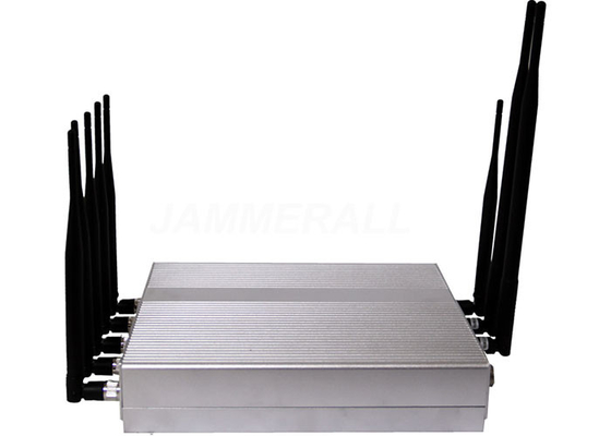 Mutfunksional UHF VHF Jammer Cellphone GPS WiFi Blocker Desktop 8 آنتن