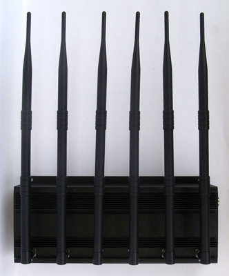 تلفن همراه 3G UHF VHF Jammer قابل تنظیم 15 وات با آنتن دهی بالا